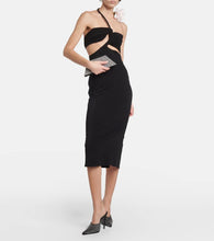 Magda Butrym Floral-appliqué cutout midi dress