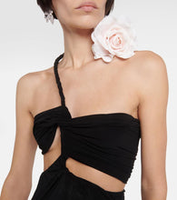 Magda Butrym Floral-appliqué cutout midi dress