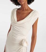 Magda Butrym Floral-appliqué draped gown