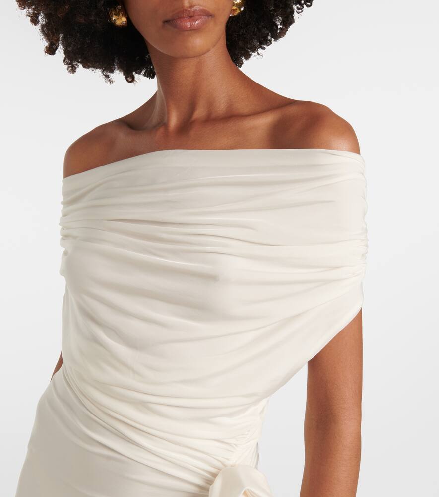 Magda Butrym Floral-appliqué draped gown