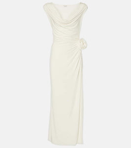 Magda Butrym Floral-appliqué draped gown
