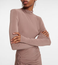 Magda Butrym Floral-appliqué jersey maxi dress