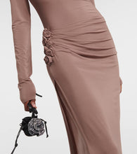 Magda Butrym Floral-appliqué jersey maxi dress