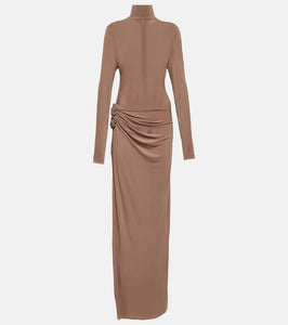 Magda Butrym Floral-appliqué jersey maxi dress
