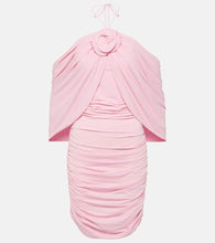 Magda Butrym Floral-appliqué off-shoulder wrap dress