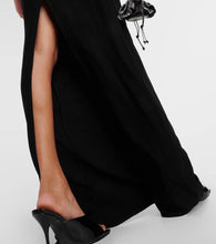 Magda Butrym Floral-appliqué ruched jersey gown