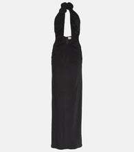Magda Butrym Floral-appliqué ruched jersey gown