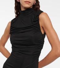 Magda Butrym Floral-appliqué ruched maxi dress