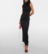Magda Butrym Floral-appliqué ruched maxi dress