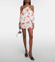 Magda Butrym Floral-appliqué ruched minidress