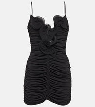 Magda Butrym Floral-appliqué ruched minidress