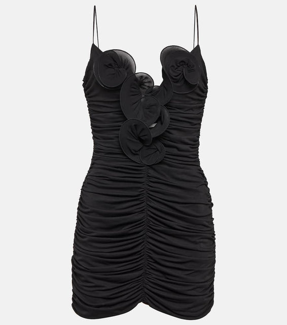 Magda Butrym Floral-appliqué ruched minidress