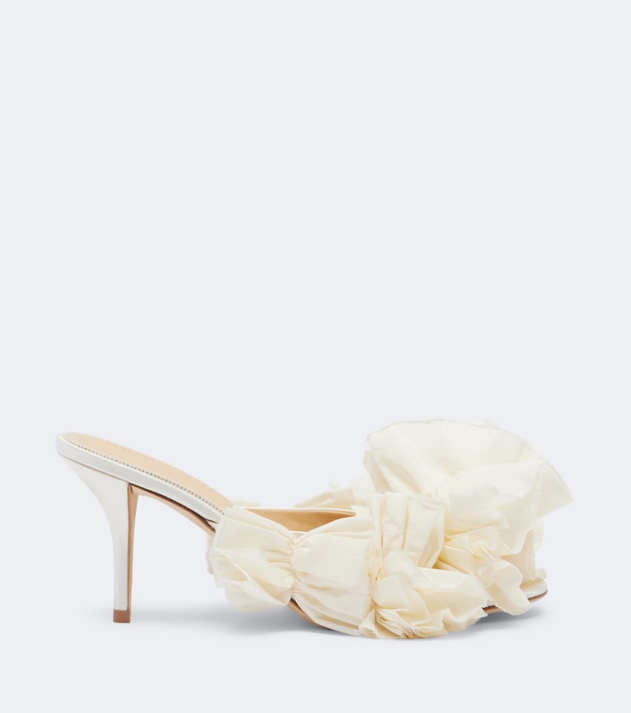 Magda Butrym Floral-applique satin mules