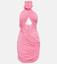 Magda Butrym Floral-appliqué silk-blend minidress