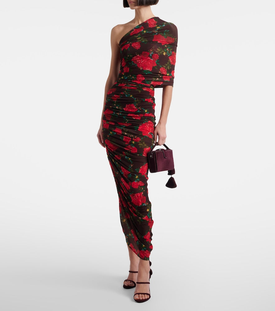 Magda Butrym Floral-applique suede mules