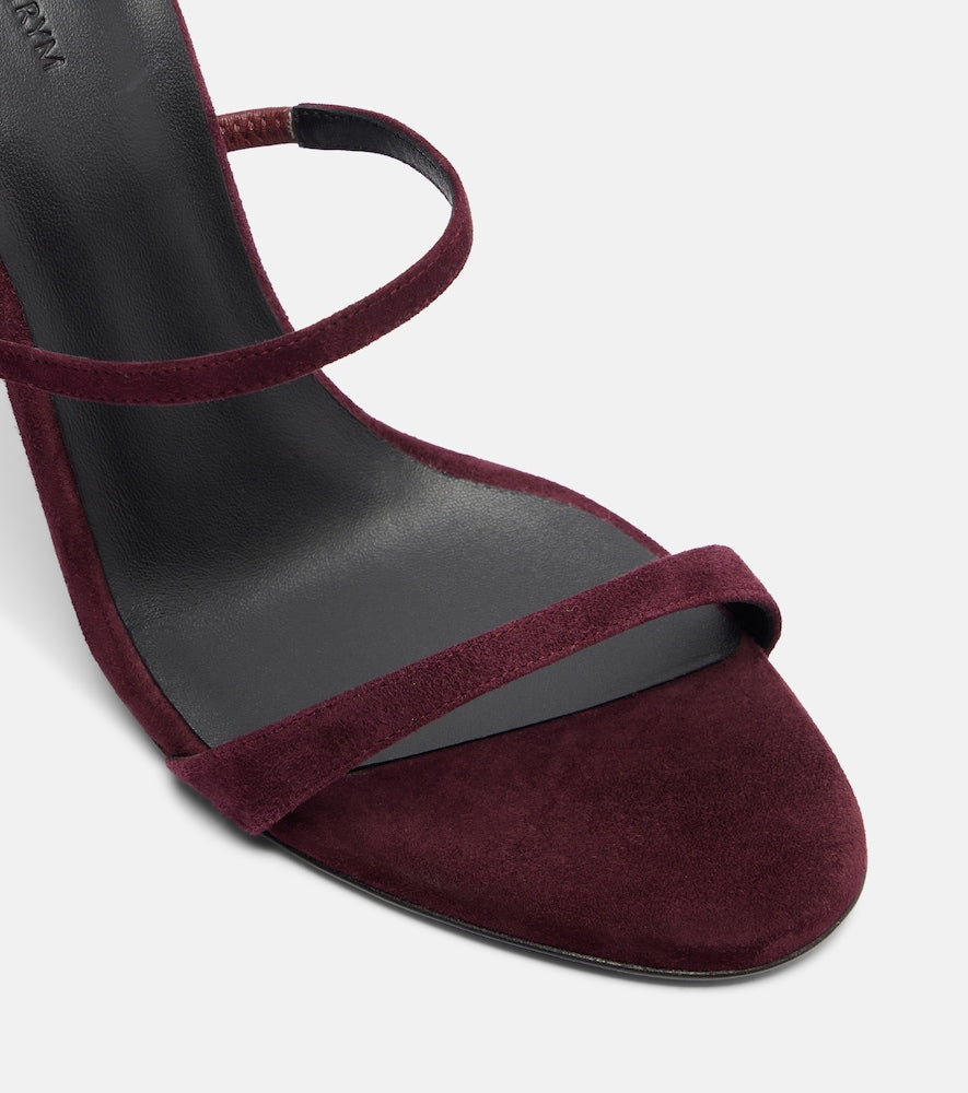 Magda Butrym Floral-applique suede mules