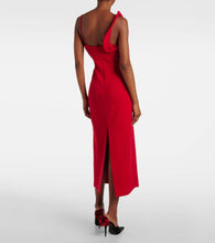 Magda Butrym Floral-appliqué wool-blend midi dress