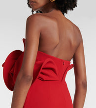 Magda Butrym Floral-appliqué wool-blend minidress