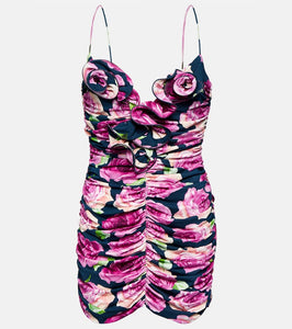 Magda Butrym Floral ruched minidress