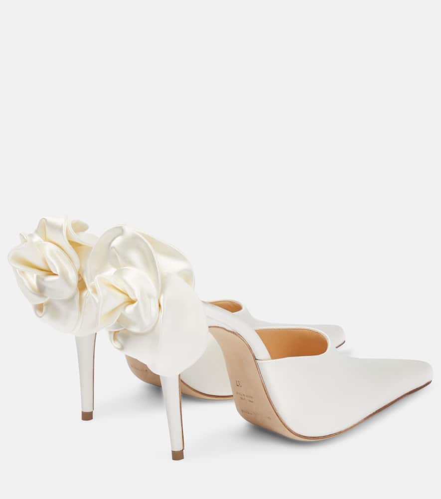 Magda Butrym Flower satin mules
