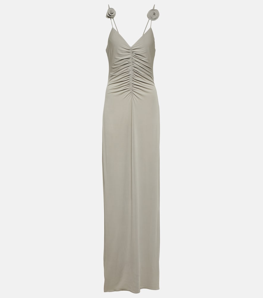 Magda Butrym Gathered jersey maxi dress. Magda Butrym 褶皱针织长裙