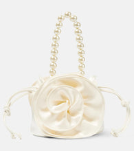 Magda Butrym Gathered silk-satin shoulder bag. Shop Magda Butrym Top-Handle Bags for women now.