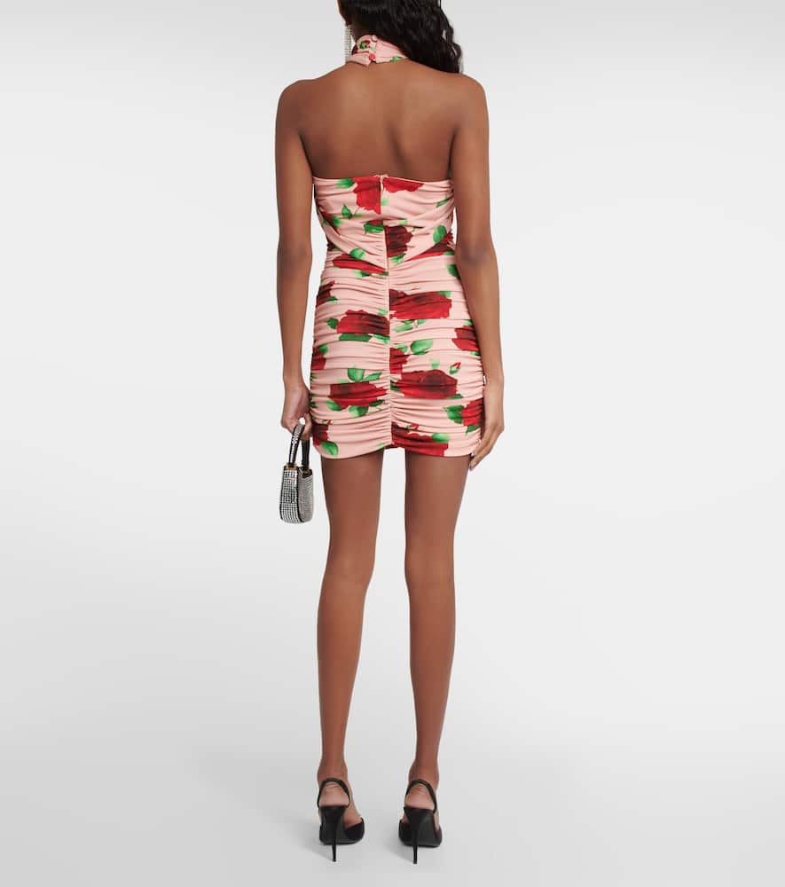 Magda Butrym Halterneck floral minidress