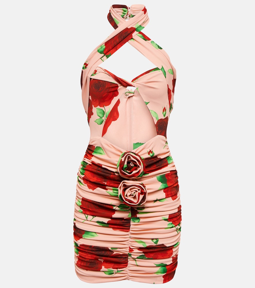 Magda Butrym Halterneck floral minidress. Magda Butrym 挂脖花卉迷你连衣裙