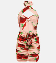 Magda Butrym Halterneck floral minidress
