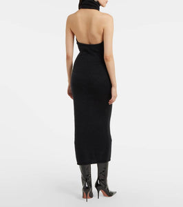 Magda Butrym Halterneck mohair-blend maxi dress