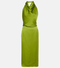 Magda Butrym Halterneck silk satin midi dress. Magda Butrym 露背真丝缎面中长连衣裙
