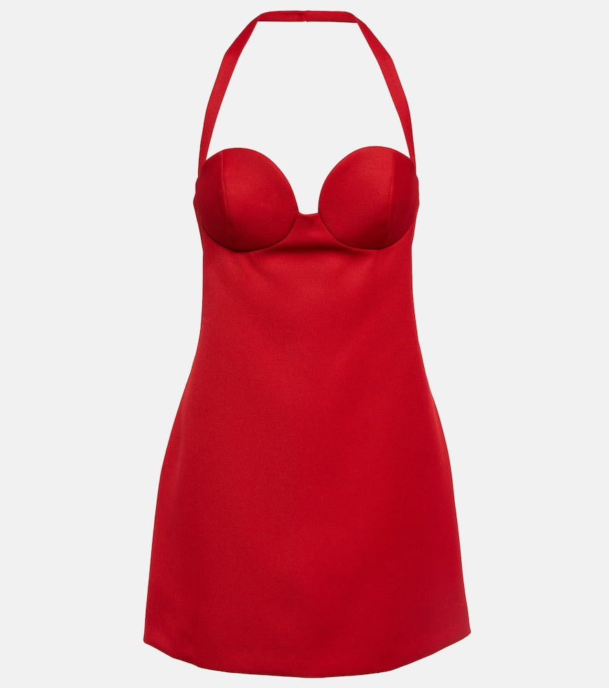 Magda Butrym Halterneck virgin wool minidress. Magda Butrym 挂脖初剪羊毛迷你连衣裙