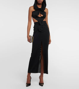Magda Butrym Hooded cutout midi dress
