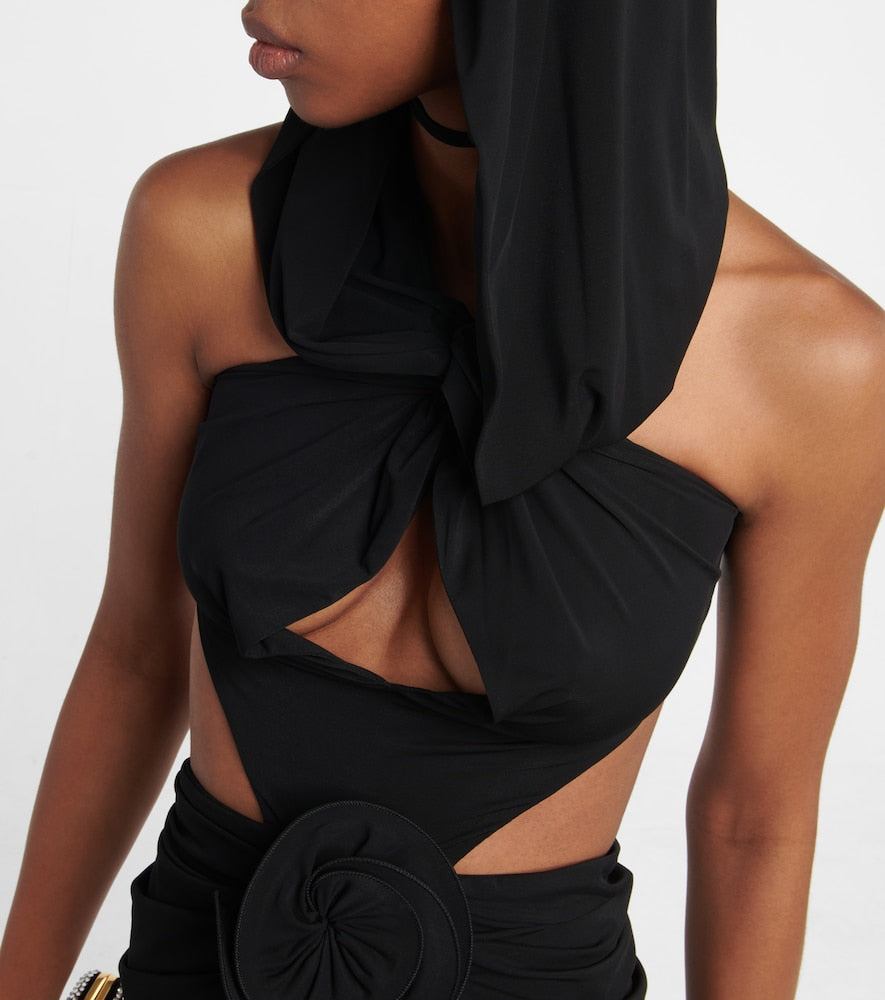 Magda Butrym Hooded cutout midi dress