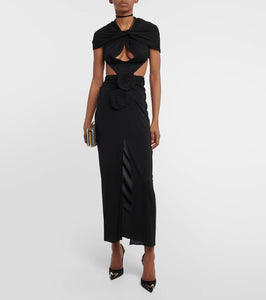 Magda Butrym Hooded cutout midi dress