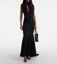 Magda Butrym Hooded silk-blend jersey maxi dress