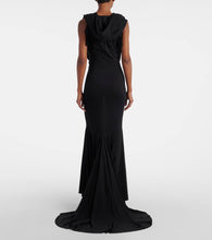 Magda Butrym Hooded silk-blend jersey maxi dress