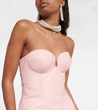 Magda Butrym Leather bustier midi dress