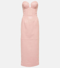 Magda Butrym Leather bustier midi dress