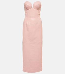 Magda Butrym Leather bustier midi dress