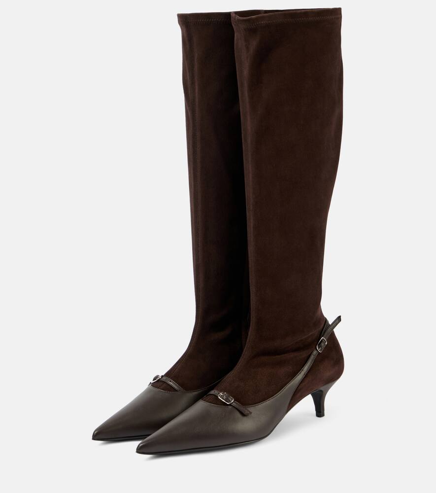 Magda Butrym Leather slingback pumps with socks