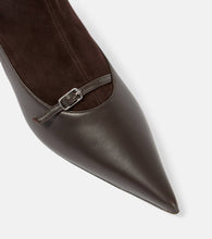 Magda Butrym Leather slingback pumps with socks