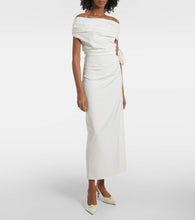 Magda Butrym Leather-trimmed satin slingback sandals