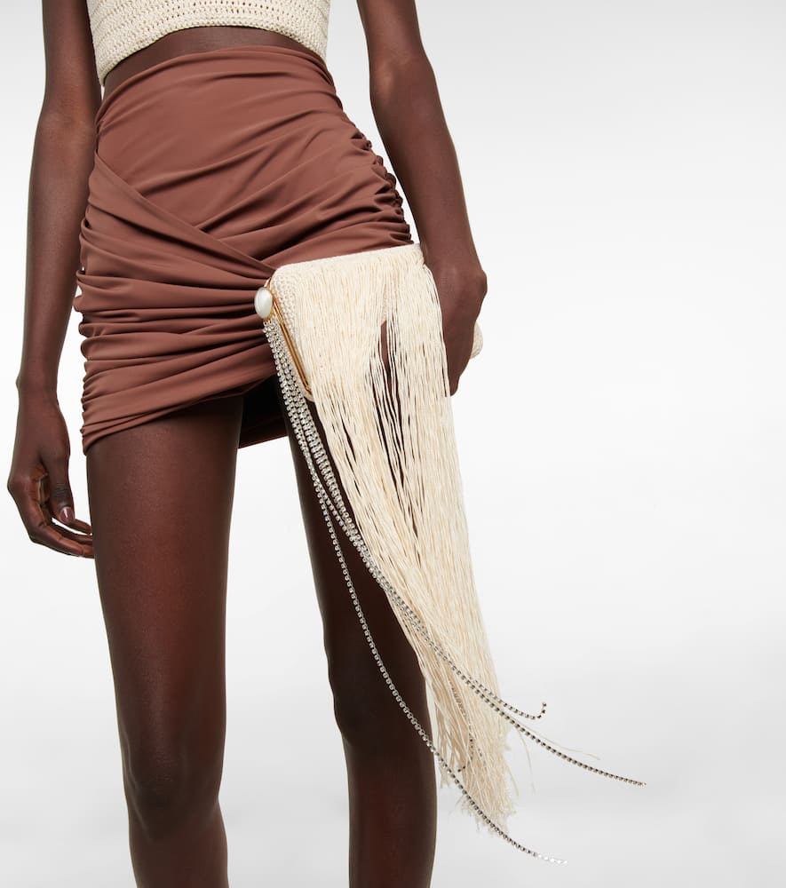 Magda Butrym Leila fringe-trimmed crochet clutch