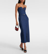 Magda Butrym Low-rise denim maxi skirt