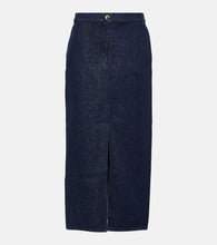 Magda Butrym Low-rise denim maxi skirt - Magda Butrym 低腰牛仔长裙
