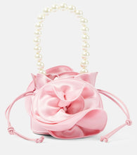 Magda Butrym Magda Small floral-appliqu√É¬© satin bucket bag