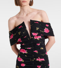 Magda Butrym Off-shoulder floral ruched minidress