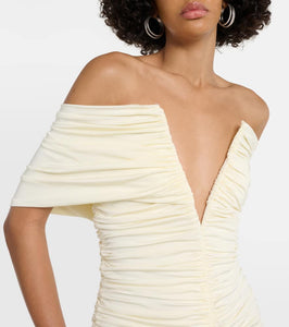 Magda Butrym Off-shoulder gathered maxi dress