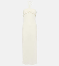Magda Butrym Pearl-detail halterneck midi dress. Magda Butrym 珍珠装饰露背中长连衣裙